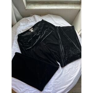 VINTAGE Notations Velvet style Black pants sz L